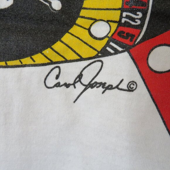 Vintage Dina Michaels Las Vegas Graphic White T-Shirt Carol Joseph Design Womens - Picture 3 of 16